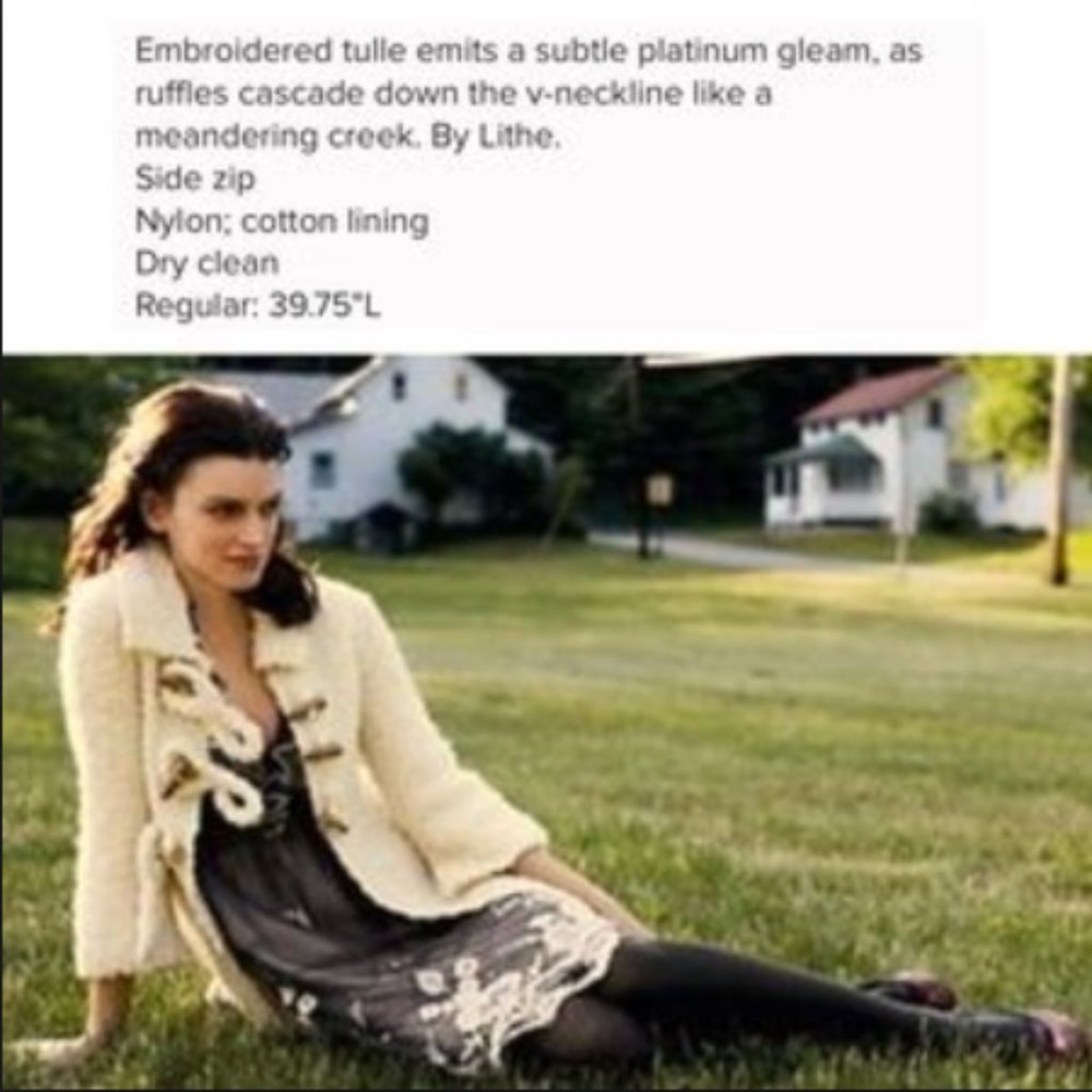 NWOT Anthropologie Lithe Embroidered Dress Sz 4